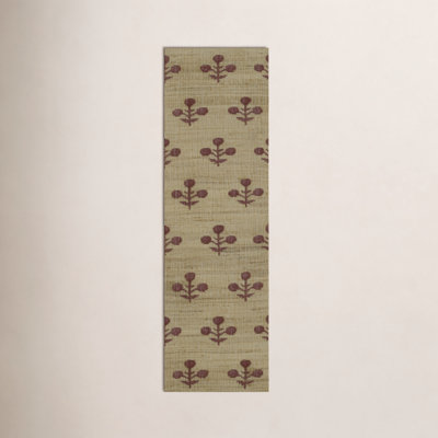 Orchard Rust Hand-Woven Block Print Jute Rug