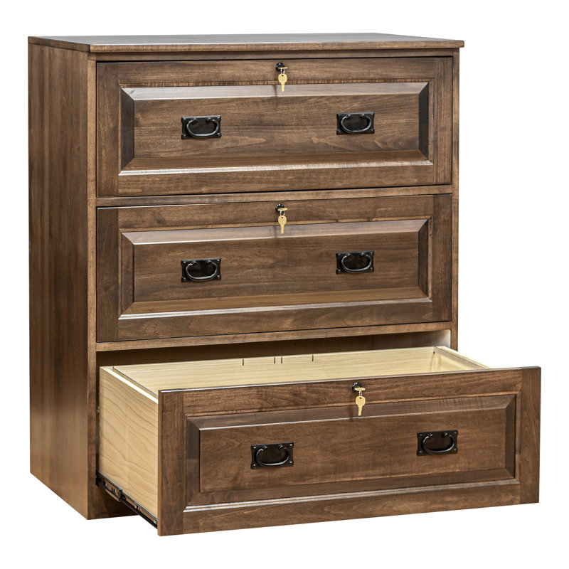 Classeur latéral 3 tiroirs Traditional, Marron foncé