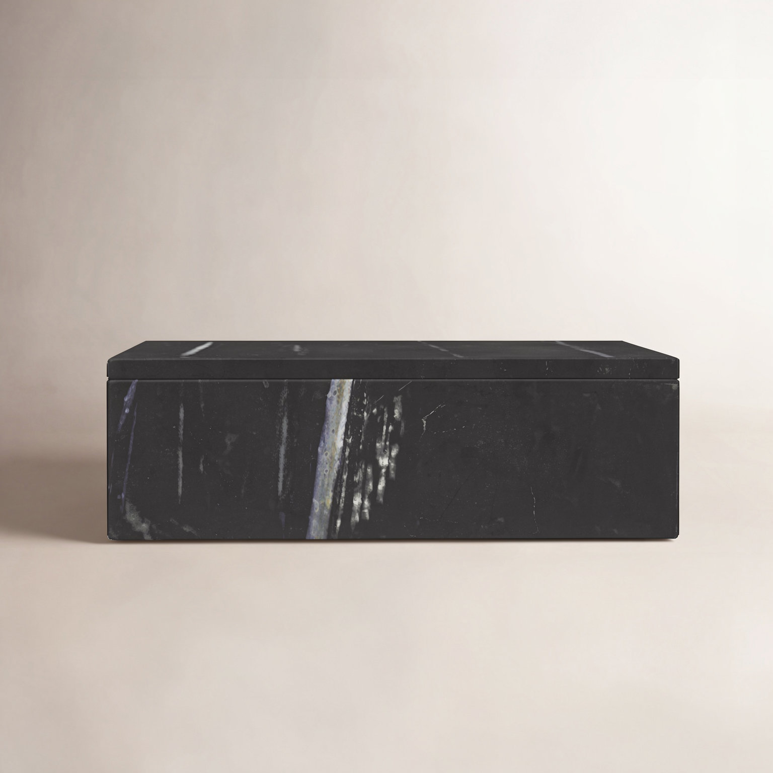 Matheson Marble Decorative Box, Black