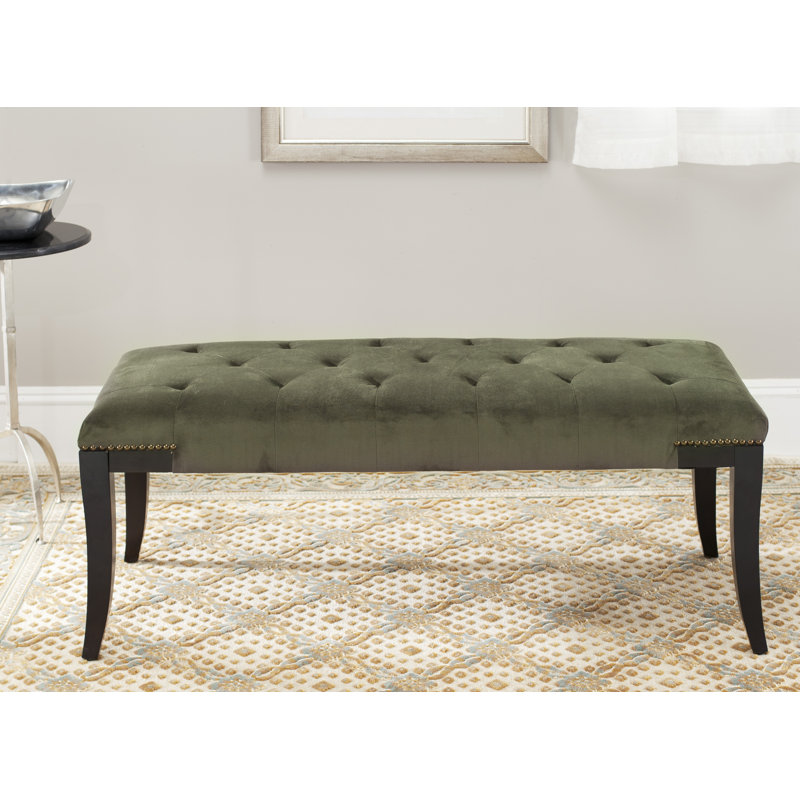Banc en similicuir Gibbons, gris