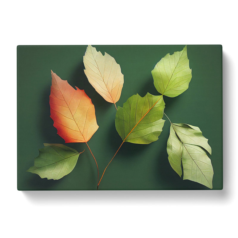 The Garden Leaves - Wrapped Canvas Print, 35cm H x 50cm W x 3cm D