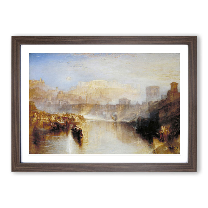Agripina by Joseph Mallord William Turner - Picture Frame Painting, 27cm H x 36cm W x 2cm D, Walnut Framed