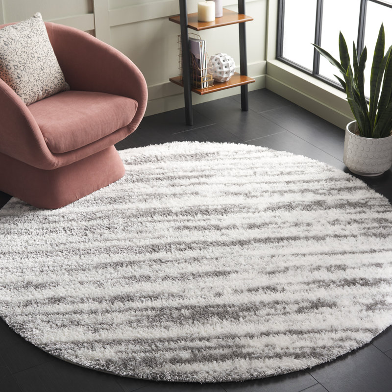 Arbelia Tahoe Shag Performance Rug, Round 6'7"