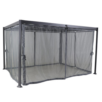 Pahokee Dakota Fields Grey Fabric Screen for Canopy