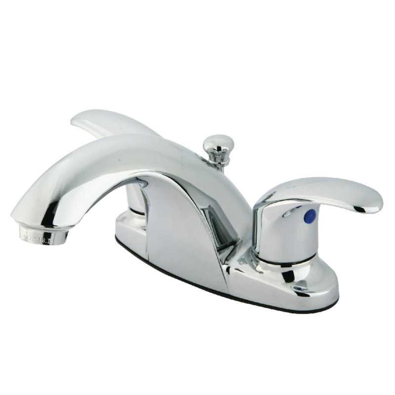 Kingston Brass Legacy Two-Handle 3-Hole Deck Mount 4" Centerset Bathroom Faucet with Plastic Pop-Up, Polished Chrome
