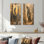 Brown Green Mysterious Bigfoot Migration I – Scenic Large Metal Wall Decor Print Set of 2