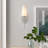 1- Light Frosted White Glass Wall Sconce-443508849
