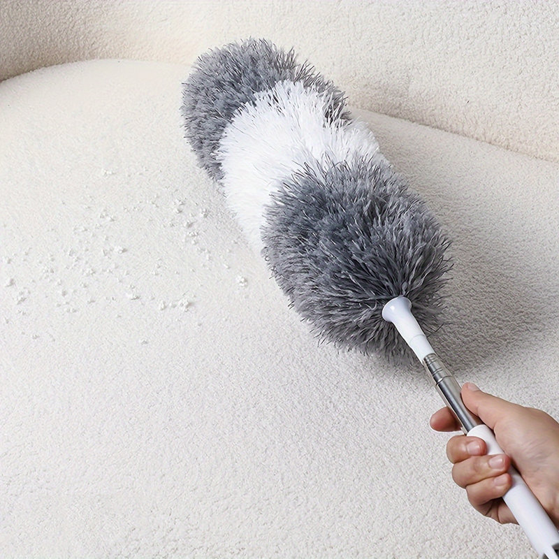Extendable Microfiber Duster with Bendable Head – Washable, Reusable, for High Ceilings & Furniture