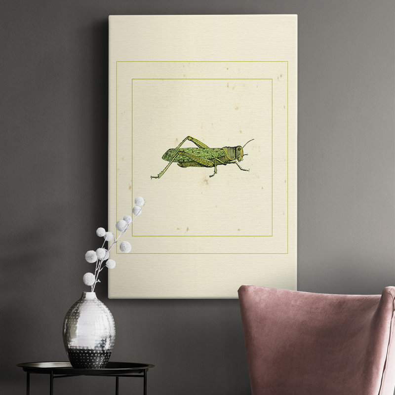 Green Hopper - peinture sur toile tendue, H 60 po x l 40 po x P 1,5 po