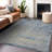 Machine Washable Indoor/Outdoor Xhevrie Navy Rug-287133681