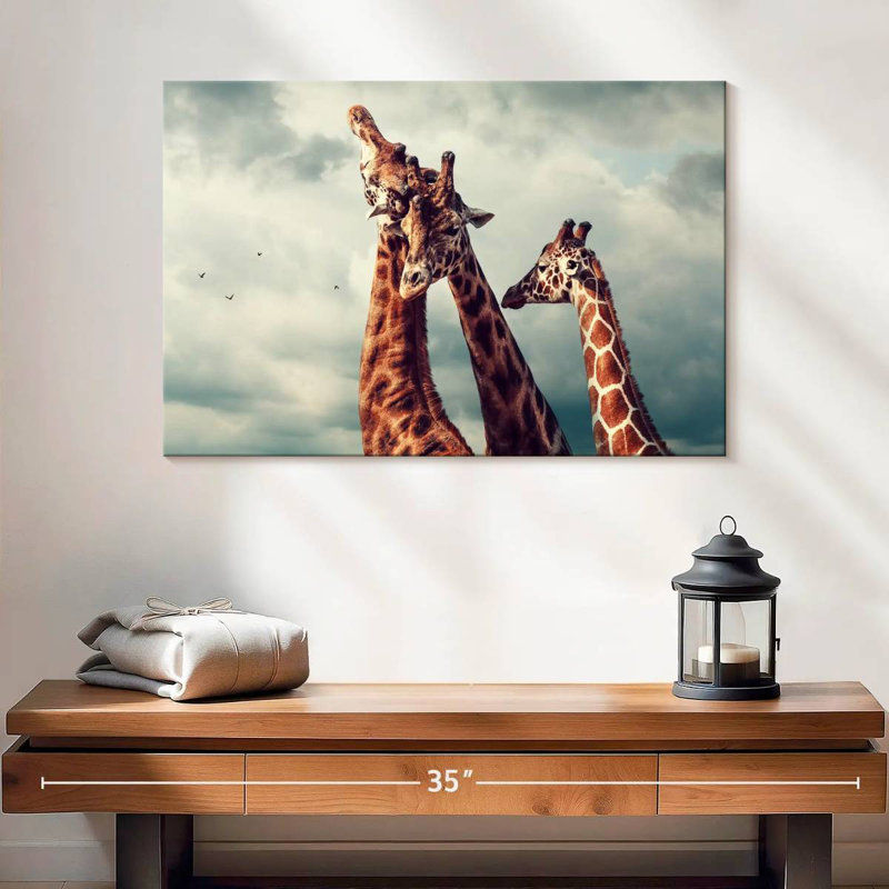 «Brampt Giraffe Family Bonding», H 16 po x l 24 po