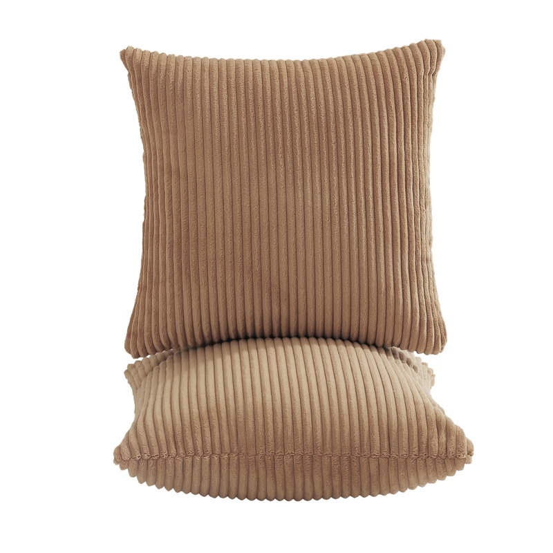 Deconov Cotton Indoor / Outdoor Square Throw Cushion, Camel