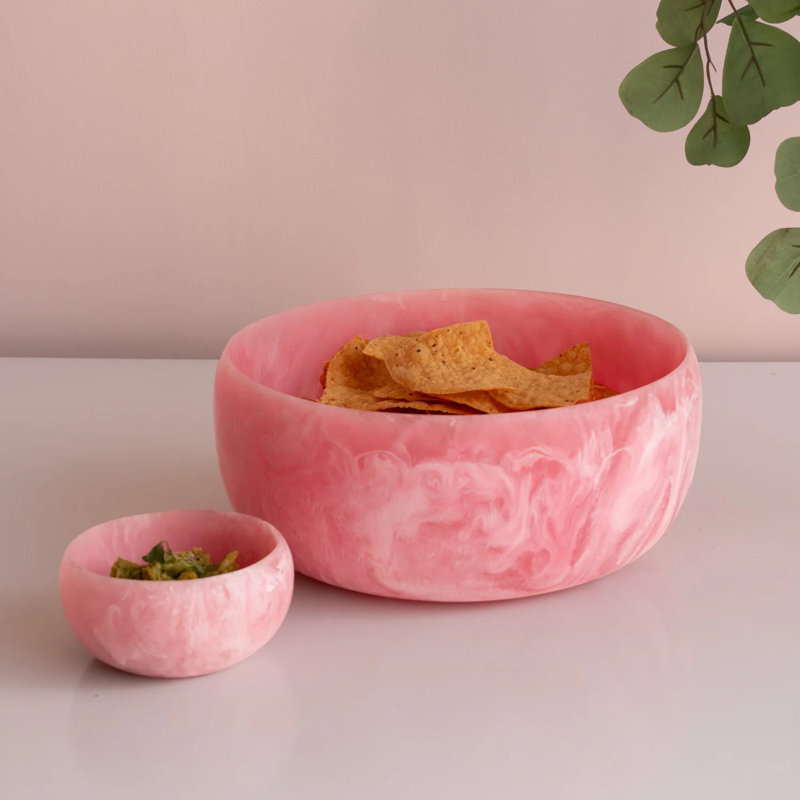 Mini bol rond en résine RESIN, Framboise