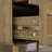 Mid-Century Modern Accent Chest With Rattan Detailing And Rubberwood Frame, 3 Drawers Storage Cabinet