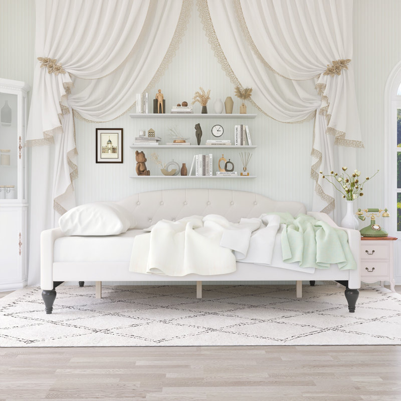 Modern And Stylish Wood Upholstered Tufted Daybed