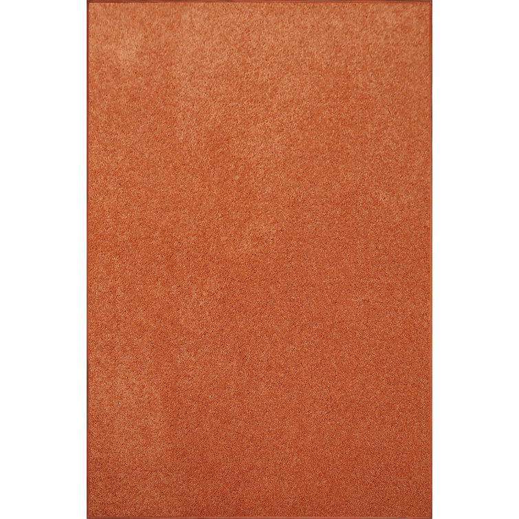 Modern Plush Solid Color Rug - Orange, Pet and Kids Friendly Rug., Area Rugs Great for kids, Pets, Event, Wedding 