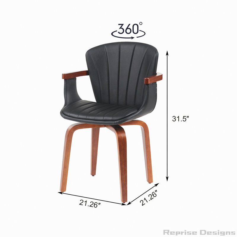 Ensemble de chaises pivotantes Mid-Century, Noir