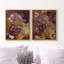 Crimson garden Set Canvas Abstract Print by Oliver Gal, Black Frame, 16 x 20-1136857414-1136857415