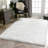 Kuki Kaye Glam Solid Ultra-Soft White Shag Rug-49852393