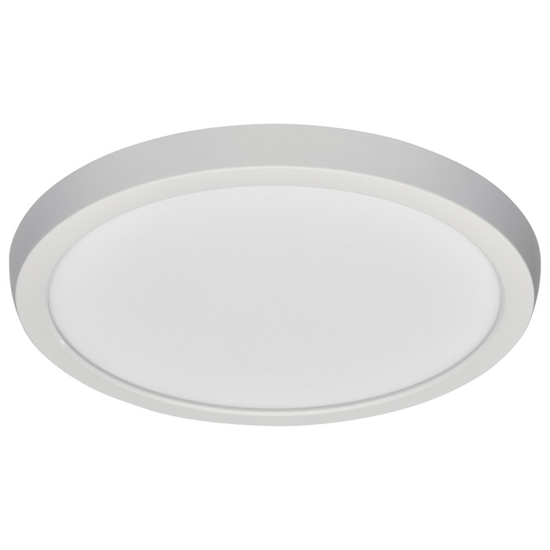 White Aluminum 9" Round LED Flush Mount Ceiling Light