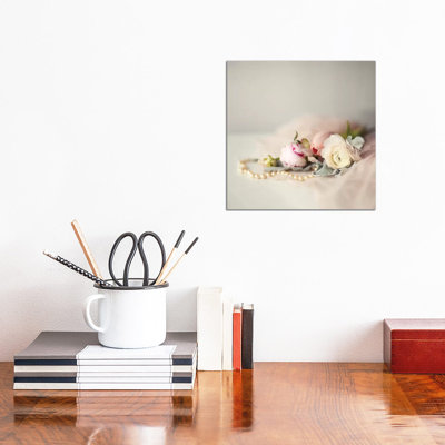 Pearls And Flowers by Mandy Lynne - Wrapped Canvas Print