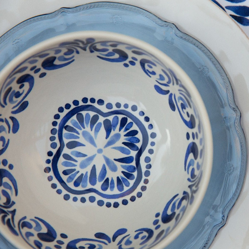 Iberian Cereal/Ice Cream Bowl, Indigo