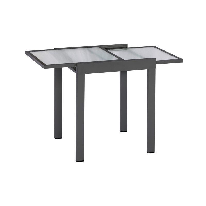 Rectangular Metal Extendable Outdoor Balcony Table , 130cm cm W 65cm cm D