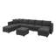 Canapé-lit modulaire en forme de U Tremee avec rangement gris clair-1542576694