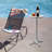 Outdoor End Table Bar Height Table with Flip-Up Table
