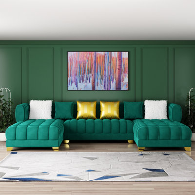 Canapé modulaire en velours Premium