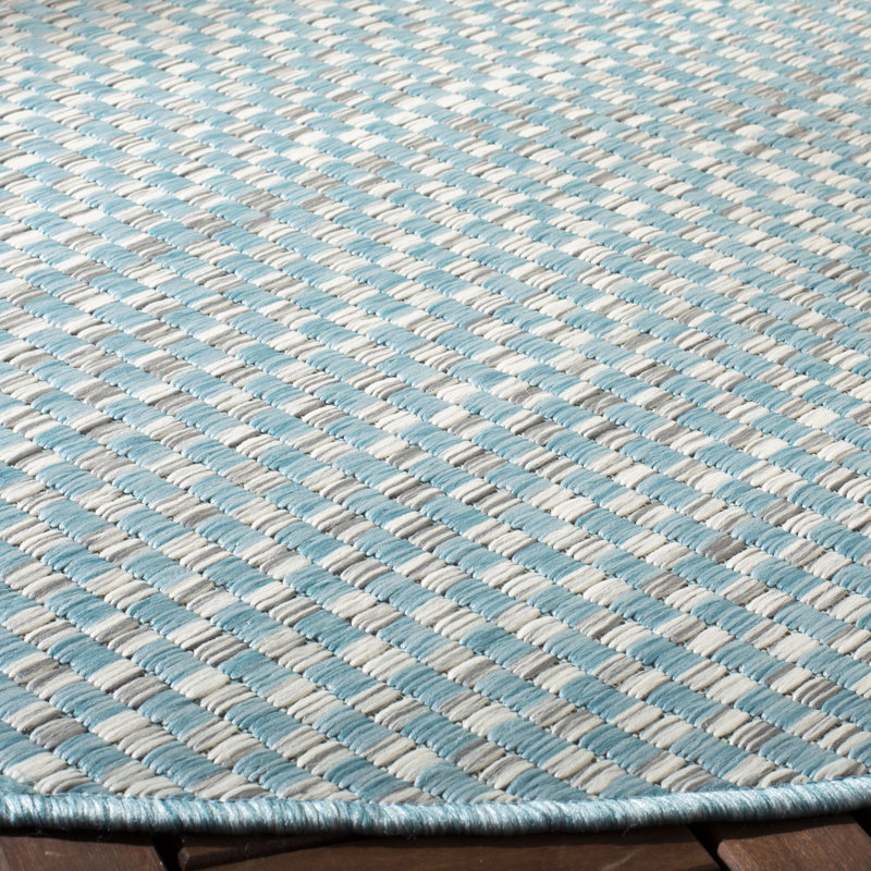 Tapis d'intérieur / extérieur à motif géométrique Herefordshire Performance, Rectangle 8 pi x 10 pi