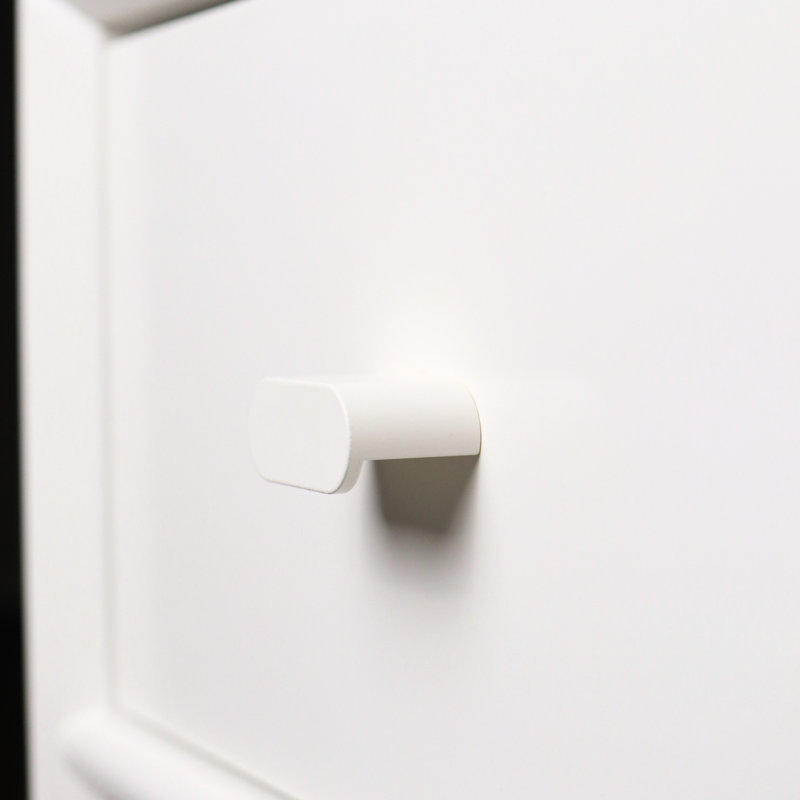 1.75" Oval Knob, Snow (White)
