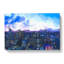 Melbourne Australia Skyline At Dusk In Abstract - Wrapped Canvas-55310100