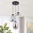 3 Light Dimmable Glass Pendant With 3 Different Lampshades
