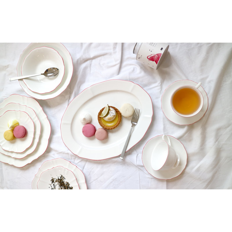 Amelie Bone China Scalloped Charger, Roseate