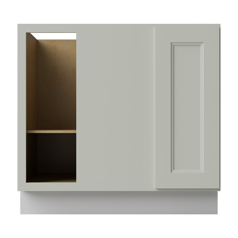 Armoire d'angle à base basse, Double shaker Laguna Grey, L 36 po x H 34,5 po x P 24 po