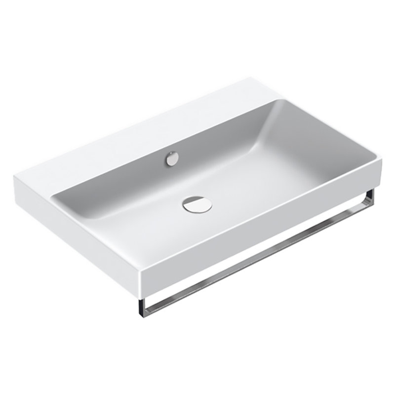 Zero 75 29.53'' L Bathroom Sink, White Matte