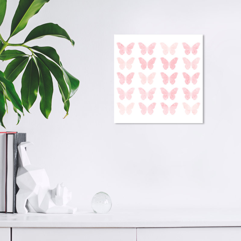 «Eugine Pastel Butterflies» par Wynwood Studio, H 12 po x l 12 po x P 0,8 po
