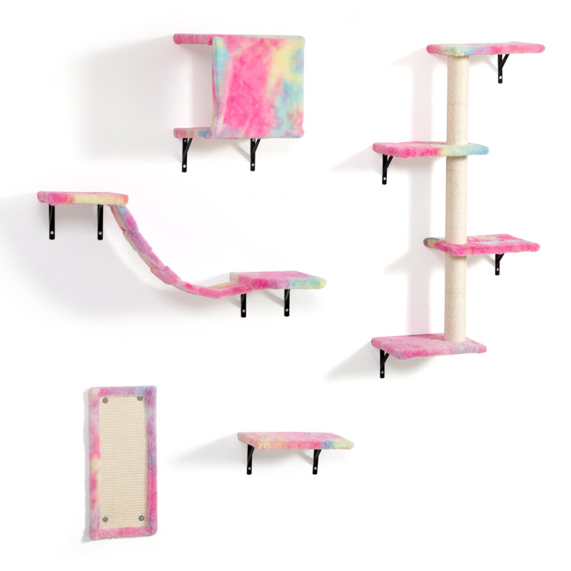 Arbre à chat mural, 5 pièces