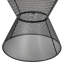 Table d'appoint - Timeless Classic, structure en fer, noir mat, aspect maille Breezy, 18,19 po P x P 18,34 H en fer noir, profondeur, largeur, hauteur du produit