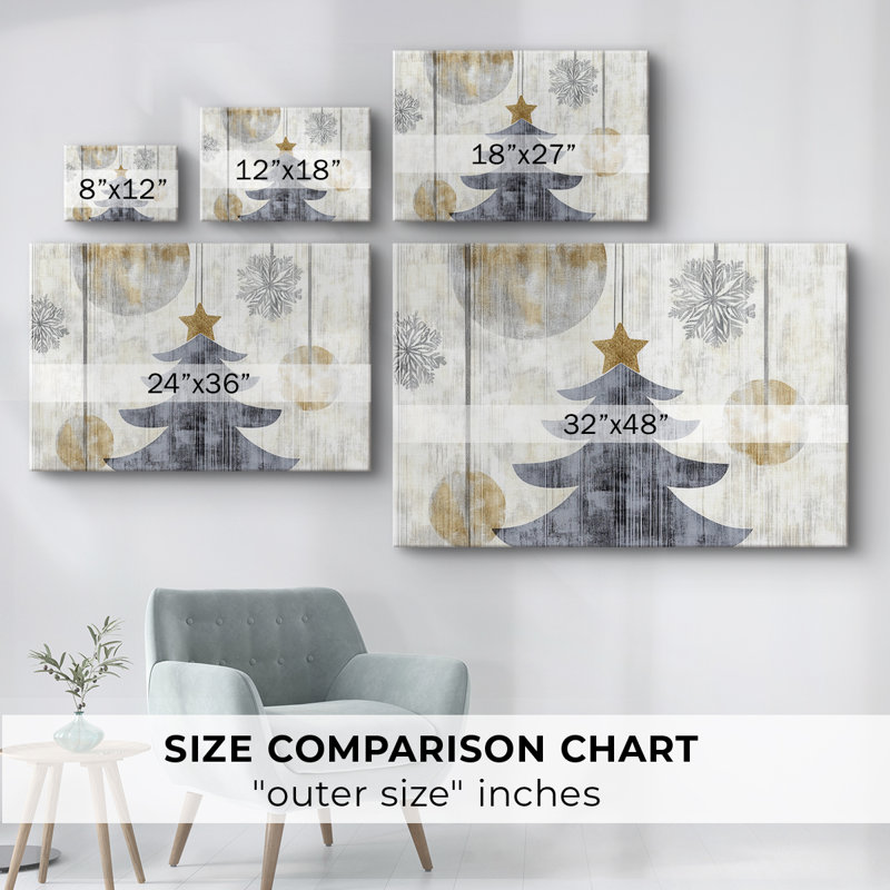 Christmas Holiday Arts - Toile tendue avec châssis, H 8 po x l 12 po