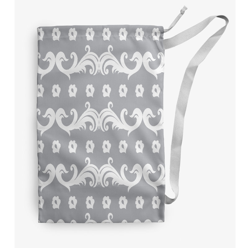 Sac à linge Floral Flourish, Petit (H 29 po x l 18 po), gris