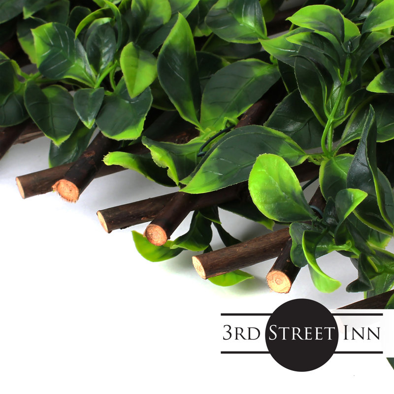 Expandable Green Artificial Gardenia Leaf Privacy Fence
