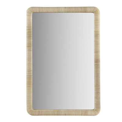 Natural Rattan Rectangle Wall Mirror Natural See below