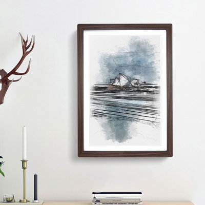 Sydney Opera House Lights - Picture Frame Painting Print