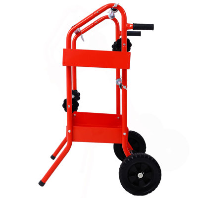 Machine à papier mobile multi-rouleaux 18 "avec plateaux de rangement, rouge
