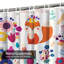 Rideau de douche floral avec 12 crochets-2051782721