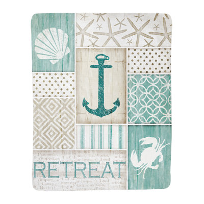 Coastal Retreat Machine Printed Throw Blanket