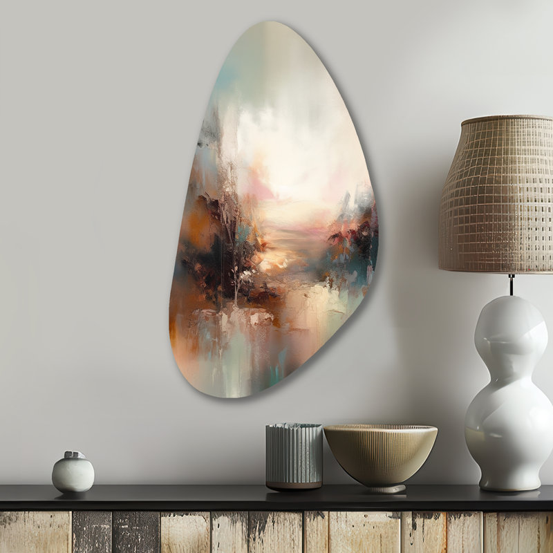 Art mural en métal de forme irrégulière, art moderne asymétrique, H 31 po x l 17 po