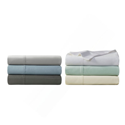 4-Piece Full HeiQ Smart Temperature Cotton Blend Sheet Set, Grey